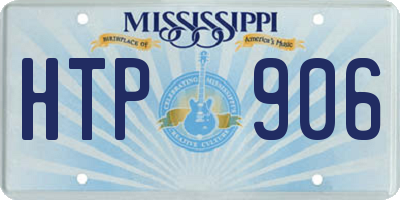 MS license plate HTP906