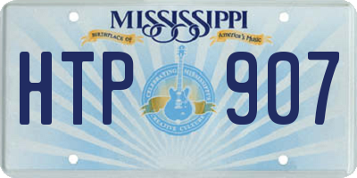 MS license plate HTP907