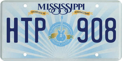 MS license plate HTP908