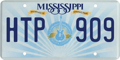 MS license plate HTP909