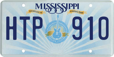 MS license plate HTP910
