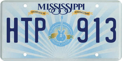 MS license plate HTP913