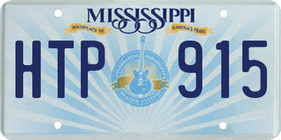 MS license plate HTP915