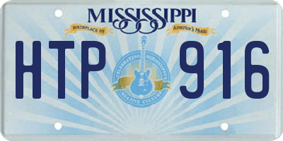 MS license plate HTP916