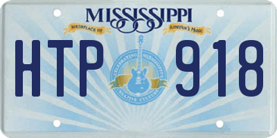 MS license plate HTP918