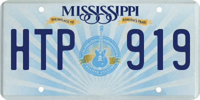 MS license plate HTP919