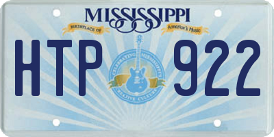 MS license plate HTP922