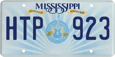 MS license plate HTP923