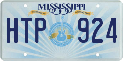MS license plate HTP924