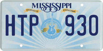 MS license plate HTP930