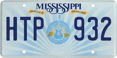 MS license plate HTP932