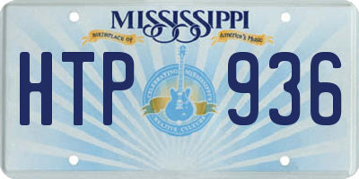 MS license plate HTP936