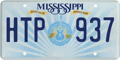 MS license plate HTP937