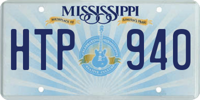 MS license plate HTP940