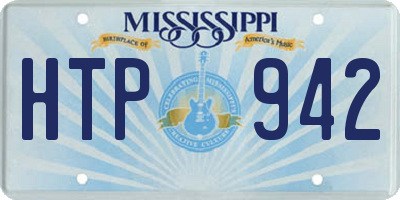 MS license plate HTP942