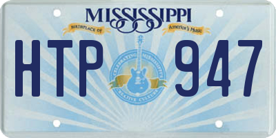 MS license plate HTP947
