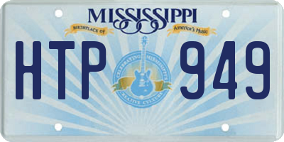 MS license plate HTP949