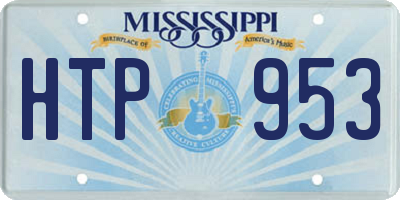 MS license plate HTP953