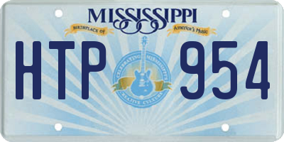 MS license plate HTP954
