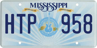 MS license plate HTP958