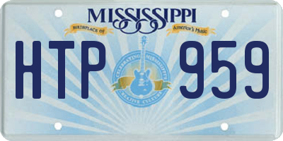 MS license plate HTP959