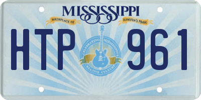 MS license plate HTP961