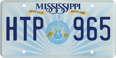 MS license plate HTP965