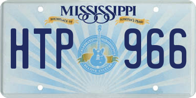 MS license plate HTP966