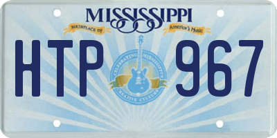 MS license plate HTP967