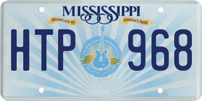 MS license plate HTP968