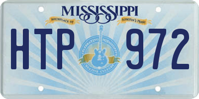 MS license plate HTP972
