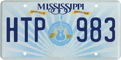MS license plate HTP983
