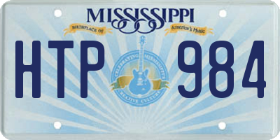 MS license plate HTP984