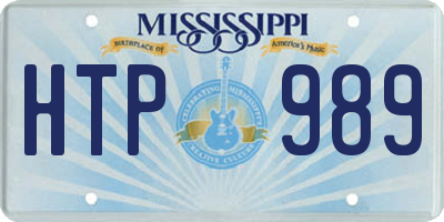 MS license plate HTP989