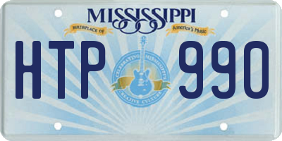 MS license plate HTP990