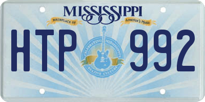 MS license plate HTP992