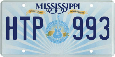 MS license plate HTP993