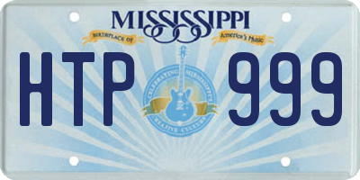 MS license plate HTP999