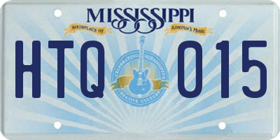 MS license plate HTQ015
