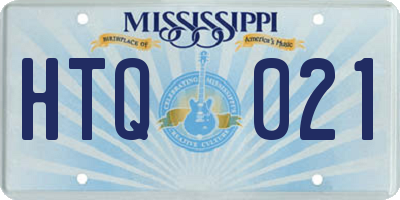 MS license plate HTQ021