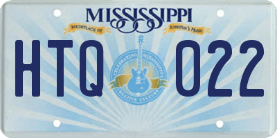 MS license plate HTQ022