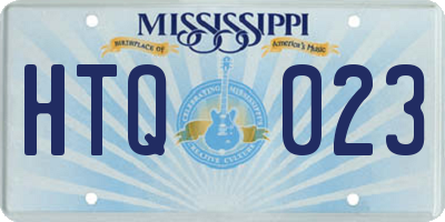 MS license plate HTQ023