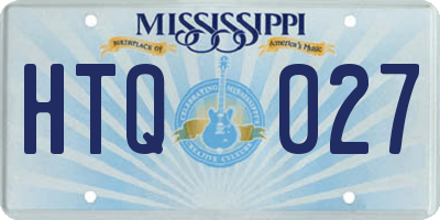 MS license plate HTQ027