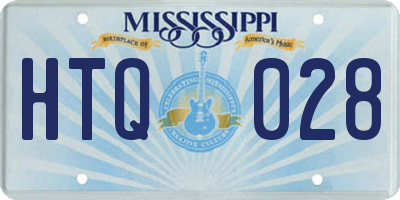 MS license plate HTQ028