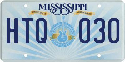 MS license plate HTQ030