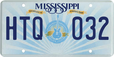 MS license plate HTQ032