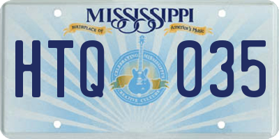 MS license plate HTQ035