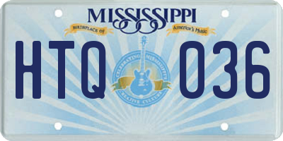 MS license plate HTQ036