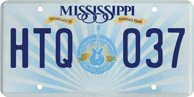 MS license plate HTQ037