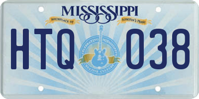 MS license plate HTQ038